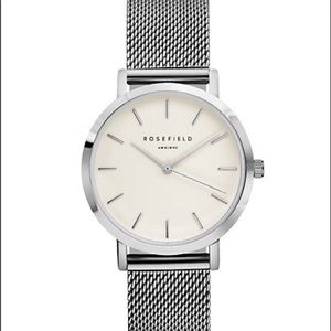 Rosefield Tribeca silver watch